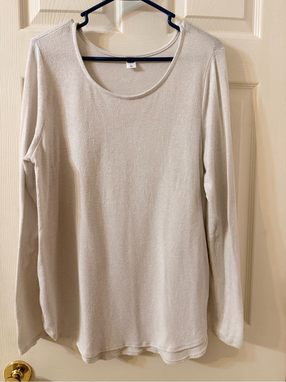 Old Navy Cream Long-Sleeve Scoop Neck Tunic